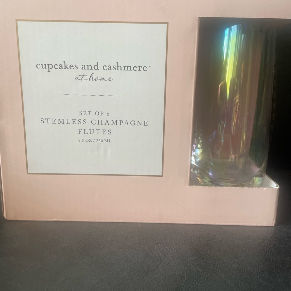 cupcakes and cashmere set of 6 stemless champagne flutes
